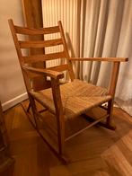 Schommelstoel, vintage scandinavisch design, papercord, Ophalen, Riet of Rotan, Gebruikt, Bruin