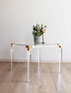 Hollywood style tafel - gouden details. Vintage bijzettafel, Ophalen, 50 tot 100 cm, O, O