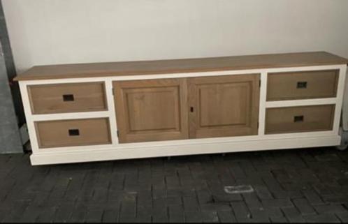 TV Kast Grenen Wit/ Hout, Huis en Inrichting, Kasten | Televisiemeubels, Gebruikt, Minder dan 100 cm, 200 cm of meer, 25 tot 50 cm