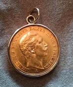 Gouden Reichsmark 20 DMark. In gouden hanger gelegd. 1889, Ophalen of Verzenden, Duitsland, Losse munt, Goud