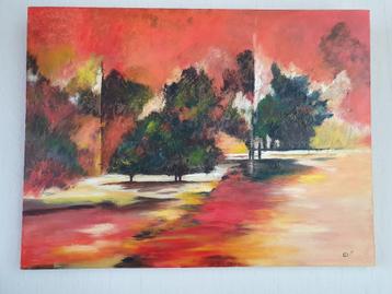 Schilderij met bomen beschikbaar voor biedingen