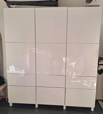 Ikea besta wit gloss kast laden cabinet storage buffet beschikbaar voor biedingen