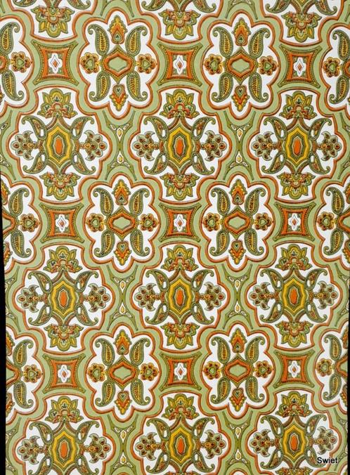4984 Vintage retro jaren 70 seventies behang behangpapier, Huis en Inrichting, Stoffering | Behang, Verzenden