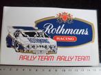 sticker rothmans racing rallye team logo vintage, Verzamelen, Merk, Zo goed als nieuw, Verzenden