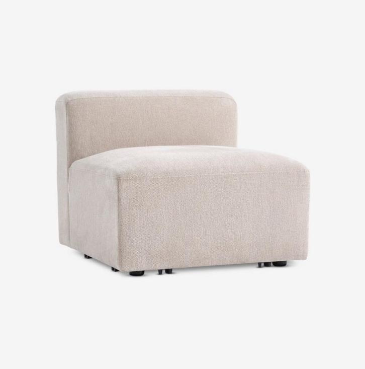 2x Modulaire Bank element Zandkleur - 2-persoons, Huis en Inrichting, Fauteuils, Zo goed als nieuw, Stof, 125 cm of meer, 75 tot 100 cm