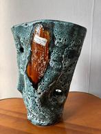 Vallauris vaas, Frankrijk, keramiek, vintage, jaren 70, h29, Ophalen of Verzenden