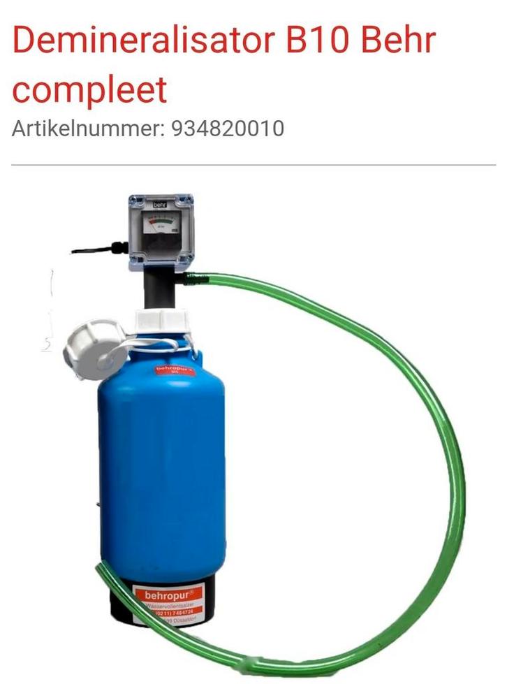 Behr B10 Demineralisator Behropur, Doe-het-zelf en Verbouw, Overige Doe-het-zelf en Verbouw, Ophalen