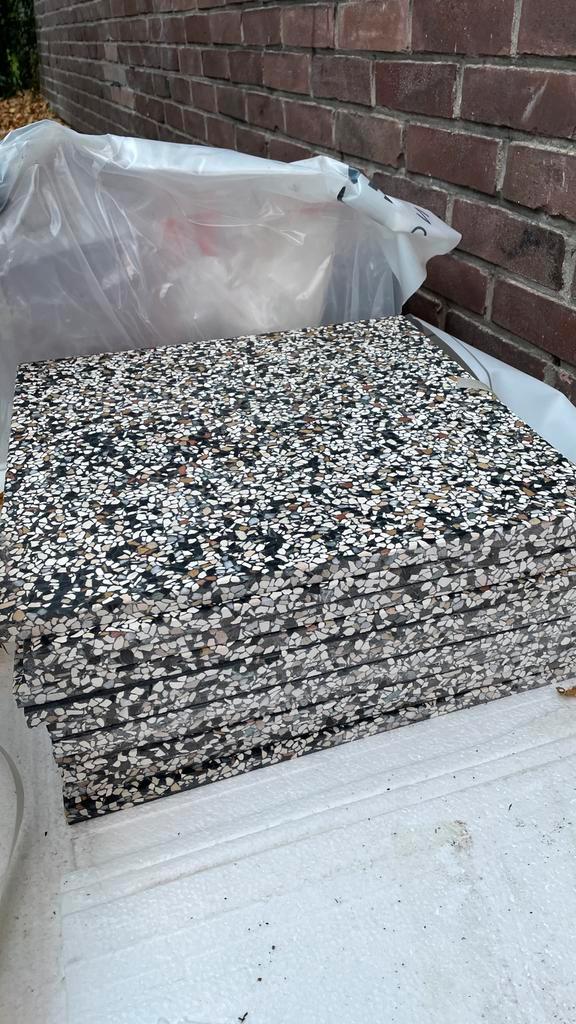 Ecostone Copenhagen 11 stuks terrazzo tegel vloertegel 40x40, Doe-het-zelf en Verbouw, Tegels, Nieuw, Vloertegels, Graniet, 40 tot 60 cm