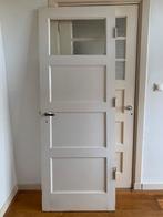 Oude houten paneeldeur jaren 30, 210x77, Doe-het-zelf en Verbouw, Deuren en Horren, Ophalen, Zo goed als nieuw, Binnendeur, 200 tot 215 cm