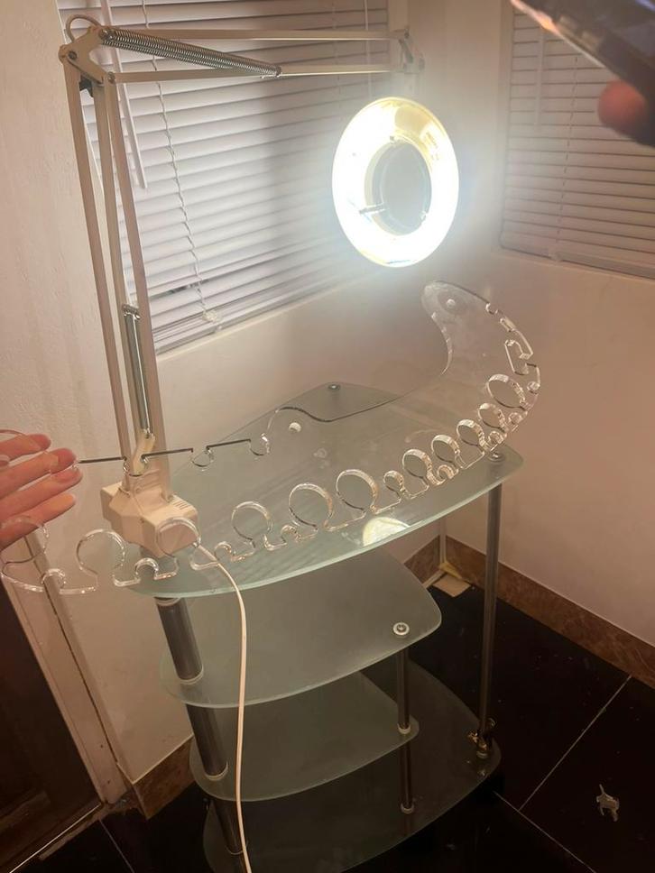 Schoonheids salon 6 in 1, Huis en Inrichting, Tafels | Kaptafels, Zo goed als nieuw, Minder dan 100 cm, 50 tot 100 cm, Glas, Ophalen