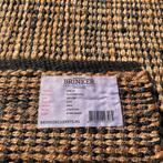 200x290 Jute Vloerkleed Brinker Line-Up Black/Naturel, ., Bruin, 200 cm of meer, Ophalen of Verzenden