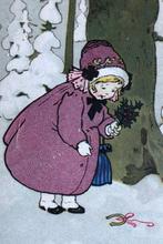 (68) FRITZ BAUMGARTEN - gesigneerd - hoefijzer - sneeuw -, Verzenden, 1920 tot 1940, Gelopen, Kinderen