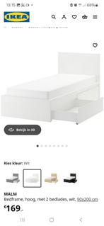 Ikea bed, 90 cm, Eenpersoons, Wit, Ophalen of Verzenden