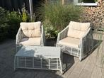 Wicker Lounge Set - 2 Stoelen + Tafel, Tuin en Terras, Tuinstoelen, Ophalen, Gebruikt, Wicker