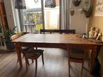 Houten eettafel incl 3 stoelen, Huis en Inrichting, Tafels | Eettafels, Ophalen, Gebruikt, 200 cm of meer, 50 tot 100 cm