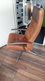 verstelbare leren draaistoelstoel in goede staat, annuline, Huis en Inrichting, Fauteuils, Ophalen, Gebruikt, Modern, 50 tot 75 cm