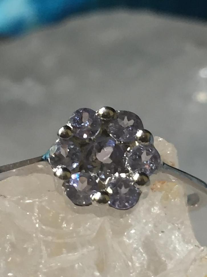 Tanzaniet bloem geluk beschermt aura straling intuïtie SALE, Sieraden, Tassen en Uiterlijk, Ringen, Nieuw, Dame of Heer, 17 tot 18