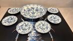 Prachtig petit fours servies blauw wit, Antiek en Kunst, Antiek | Servies compleet, Ophalen of Verzenden