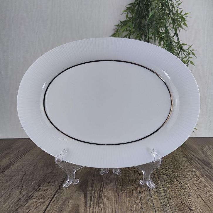 Rosenthal Studio Linie: Modulation Platinband Serveerschaal, Antiek en Kunst, Antiek | Servies los, Ophalen of Verzenden