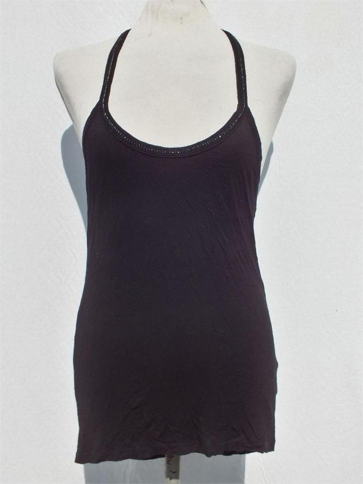 sexy zwart damesshirt Mt M, Kleding | Dames, T-shirts, Zo goed als nieuw, Maat 38/40 (M), Zwart, Korte mouw, Ophalen of Verzenden