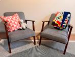 2 fauteuils IKEA EKENÄSET grijs bruin, Huis en Inrichting, Fauteuils, Ophalen, Hout, 75 tot 100 cm, Zo goed als nieuw