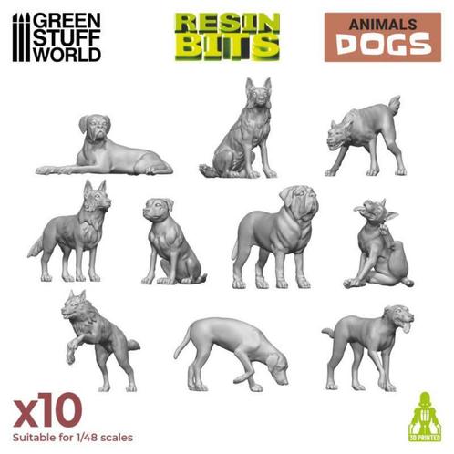 Miniaturen 3D printed set - Dogs 12291 Wargames Dungeons, Hobby en Vrije tijd, Wargaming, Nieuw, Overige soorten, Figuurtje(s)