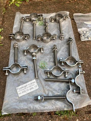 RVS pijpbeugels 31.8 mm  voor bv camper zonnepaneel montage beschikbaar voor biedingen