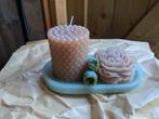 Handmade kaarssetje, verschillende mogelijkheden, zie foto s, Ophalen of Verzenden, Nieuw, Overige materialen, Minder dan 25 cm