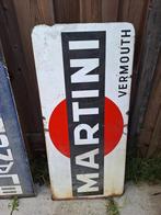 Emaille reclamebord Martini wit, Verzamelen, Ophalen of Verzenden, Gebruikt, Reclamebord