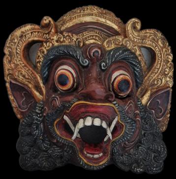 Balinees leeuwenmasker houtsnijwerk beschikbaar voor biedingen