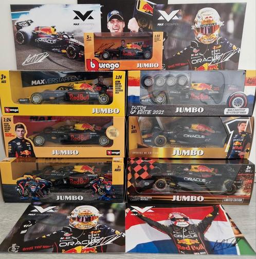 MAX VERSTAPPEN F1 AUTO'S JUMBO 2017 TM 2023 en 2019 TM 2023, Hobby en Vrije tijd, Modelauto's | 1:24, Zo goed als nieuw, Bburago