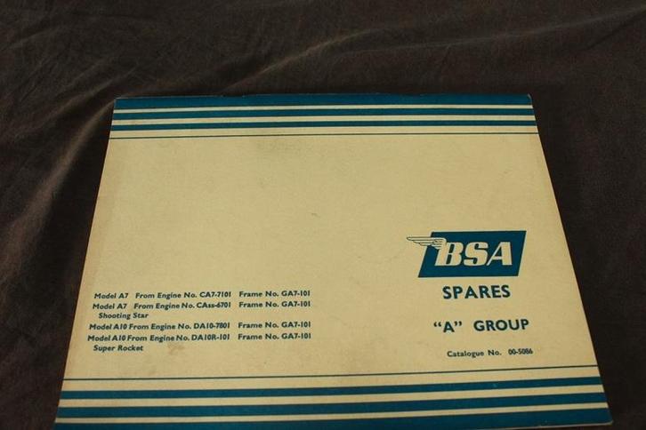 BSA A7 A10 motorcycle parts catalogue  Teile katalog, Motoren, Handleidingen en Instructieboekjes, Overige merken, Ophalen of Verzenden
