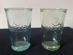 2 Verschillende groene Bacardi glazen. Hoogte 12 cm., Ophalen of Verzenden, Zo goed als nieuw, Borrel- of Shotglas