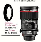 Canon Lens TS-E  24mm tilt - shift, Ophalen of Verzenden, Zo goed als nieuw