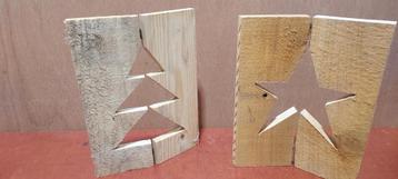 Div. Houten kerstdecoraties  beschikbaar voor biedingen