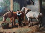 Hoefsmederij.van  kunst schilder piet bouter, Ophalen of Verzenden