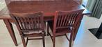 Antieke eettafel met 2 bijhorende stoelen, Huis en Inrichting, Complete eetkamers, Ophalen, Gebruikt, Minder dan 4 stoelen