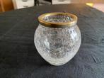 glazen vaasje craquelé/ lepelvaasje, Antiek en Kunst, Antiek | Glas en Kristal, Ophalen of Verzenden