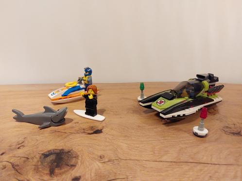 Lego City watersport - Raceboot 60114 + Jetski 60011, Kinderen en Baby's, Speelgoed | Duplo en Lego, Gebruikt, Lego, Complete set