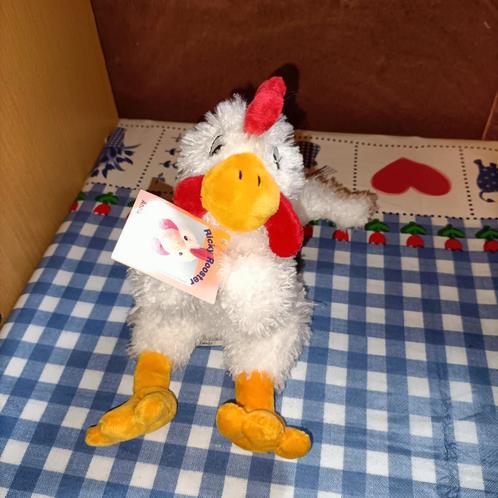 Anna Club Plush witte kip knuffel Ricky Rooster zittend 15cm, Kinderen en Baby's, Speelgoed | Knuffels en Pluche, Nieuw, Ophalen of Verzenden