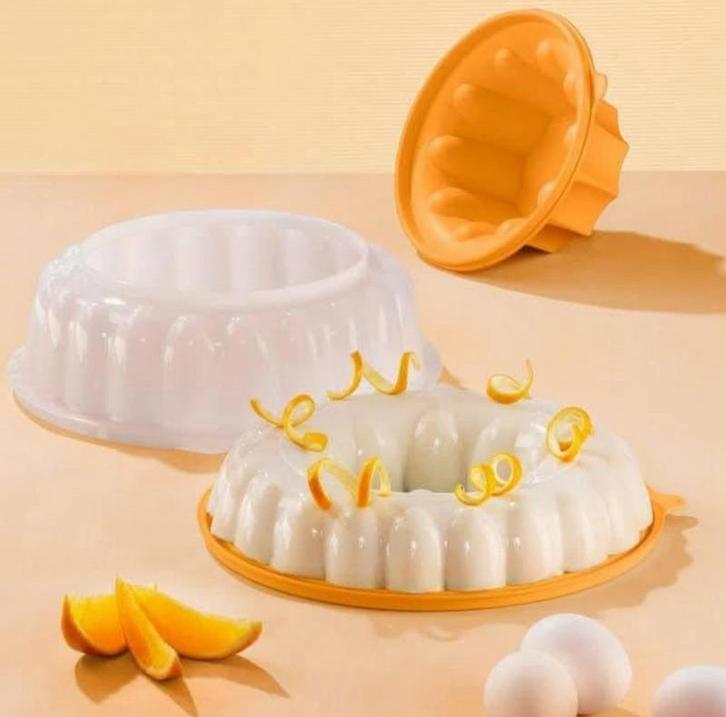 Puddingvorm Tupperware/W-deksel wasemmer, Huis en Inrichting, Keuken | Tupperware, Zo goed als nieuw, Schaal, Oranje, Ophalen