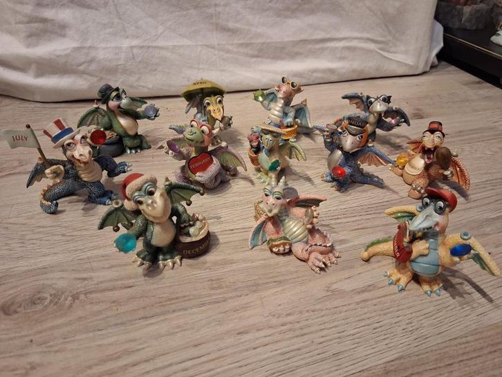 Complete franklin Mint Mood Dragon draakjes beeldjes, Verzamelen, Beelden en Beeldjes, Zo goed als nieuw, Overige typen, Ophalen of Verzenden