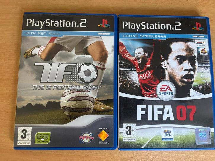 PS2 Voetbal Games: FIFA 07 & This is Football 2005, Spelcomputers en Games, Games | Overige, Gebruikt, Sport, 1 speler, Vanaf 3 jaar