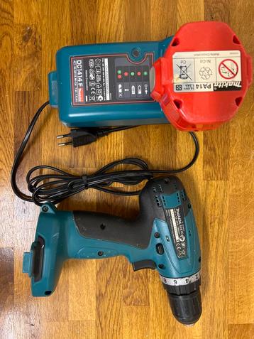 Makita 14,4v Schroef-/Boormachine + Accu & Lader beschikbaar voor biedingen