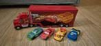 Cars Mack Truck met 4 Auto's, Ophalen of Verzenden, Gebruikt
