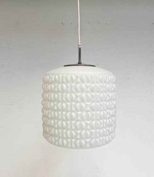 Opalen plafondlamp van Aloys F. Gangkofner voor Peill & Putz, Huis en Inrichting, Lampen | Plafondlampen, Gebruikt, Glas, Metaal