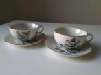 2 kop en schotels poppenservies, hertje olifant, Antiek en Kunst, Ophalen of Verzenden