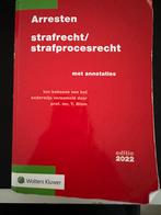 T. Blom - Arresten strafrecht/strafprocesrecht 2022, Boeken, Studieboeken en Cursussen, Zo goed als nieuw, Wolters Kluwer, Alpha