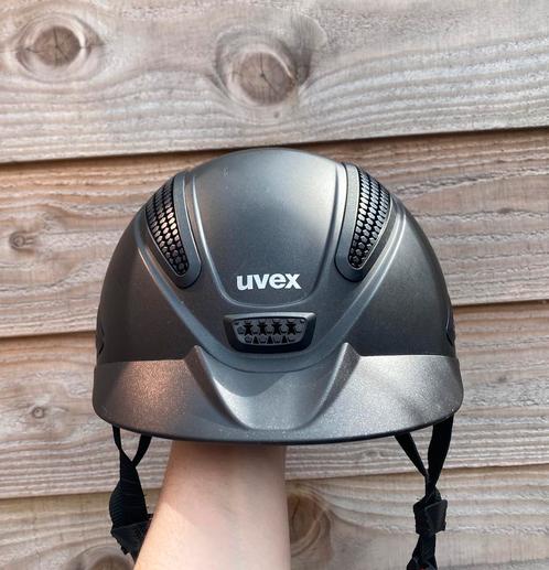 Nieuwe Veiligheidshelm Uvex Perfexxion II cap / Zwart / S-M, Dieren en Toebehoren, Paardrijkleding, Zo goed als nieuw, Dames, Heren