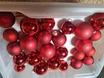 60 rode kerstballen, incl opbergbox, Diversen, Kerst, Ophalen, Zo goed als nieuw